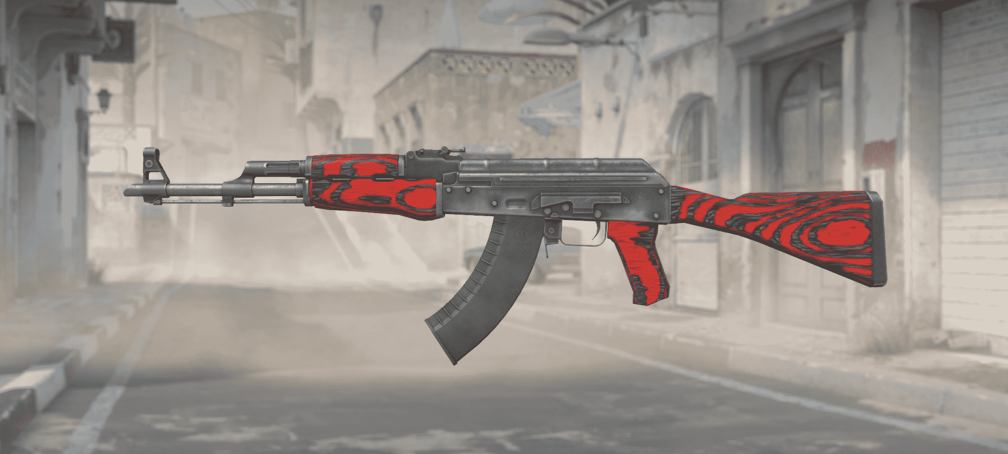 AK-47 červený laminát