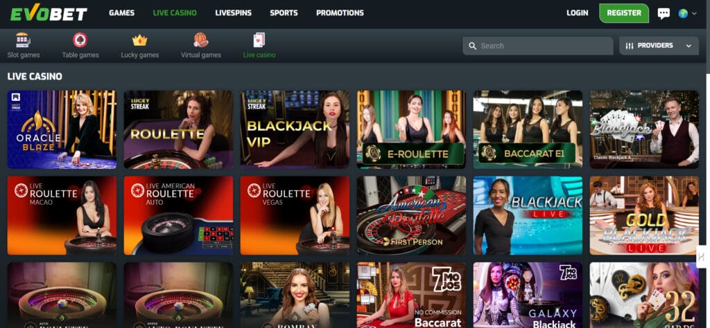 EvoBet Live-Casino