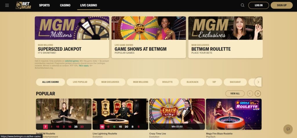 BetMGM Live-Casino