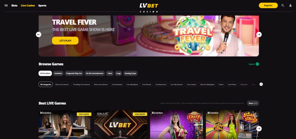 LVBet live casino
