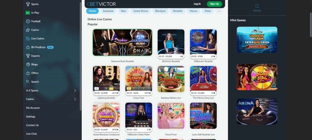 Betvictor Live-Casino